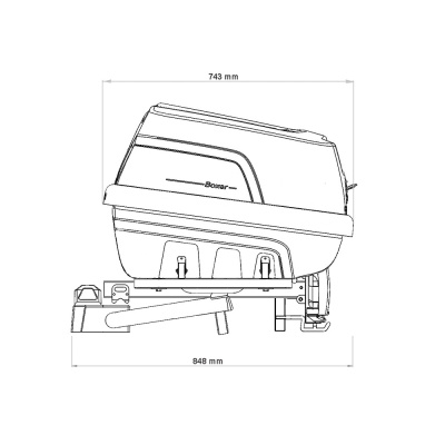  Автомобильный бокс на фаркоп Hapro Boxer M 340 Sage Green, зеленый компании RackWorld
