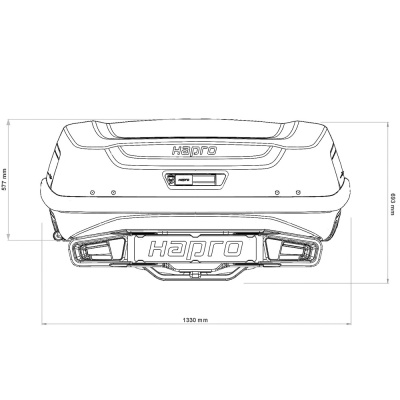  Автомобильный бокс на фаркоп Hapro Boxer M 340 Sage Green, зеленый компании RackWorld
